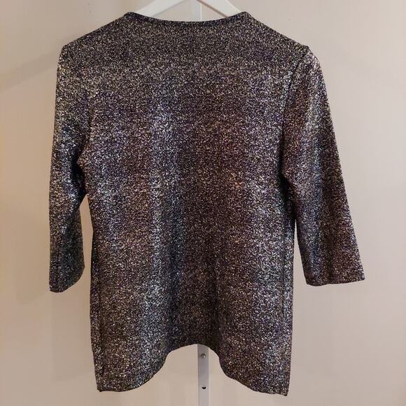 Rock 45 Wrangler Cardigan Size Medium Metallic Sparkle Rodeo Concert 3/4 Sleeve - Picture 3 of 6